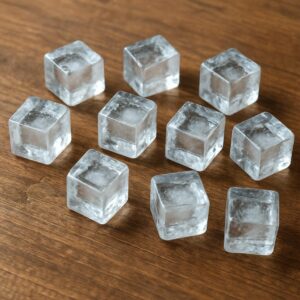 small cubic ice blocks